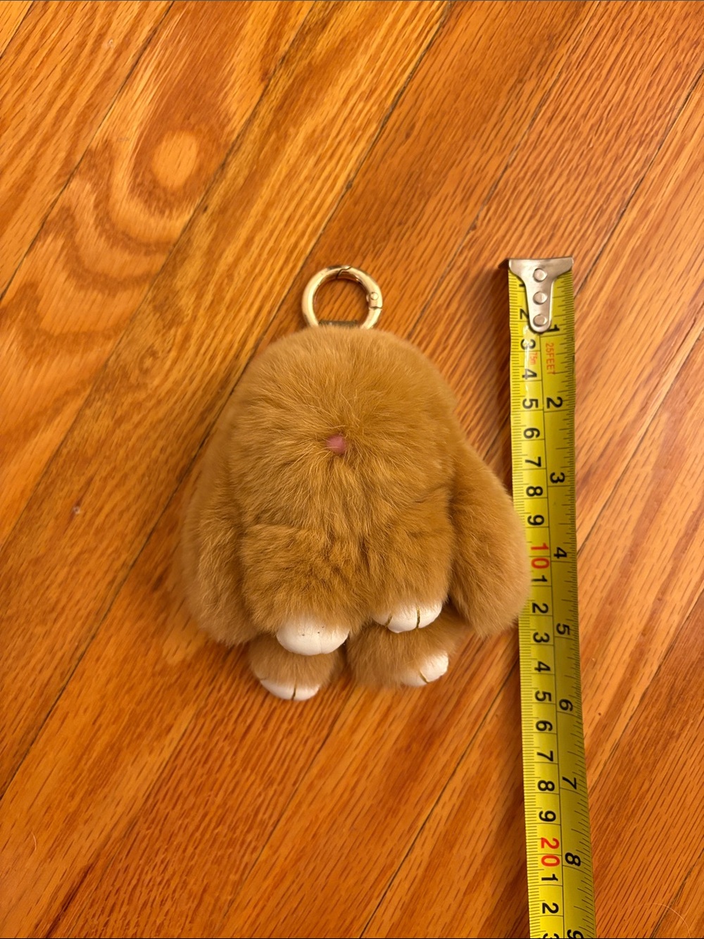 Fluffy Bunny Keychain Charm Toy - Picture 2 of 5